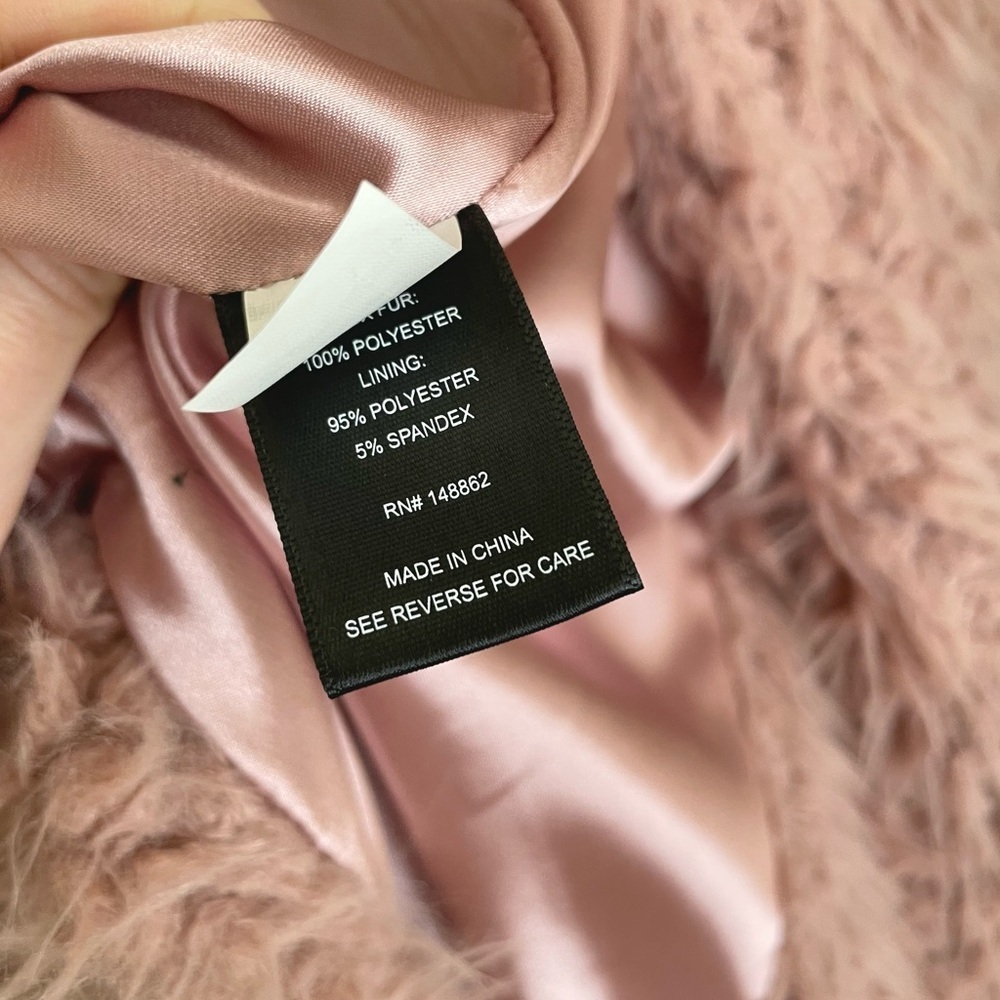 Torrid Sherpa Drape Front Jacket Mauve Pink 1X 14-16 Fluffy Cozy Neutral Rave - Picture 10 of 13